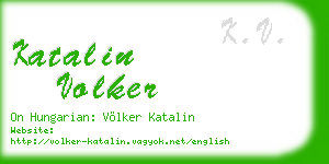 katalin volker business card